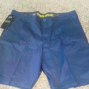 Lee Men's Navy Flat Front Shorts